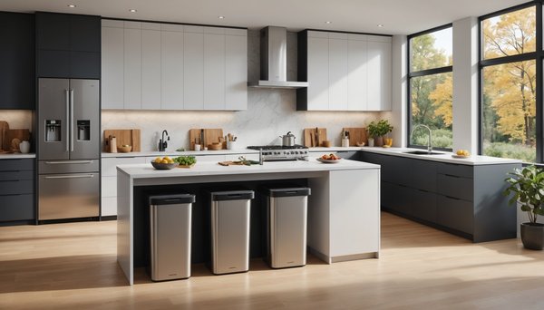 Poubelles de cuisine : styles modernes et innovations pratiques